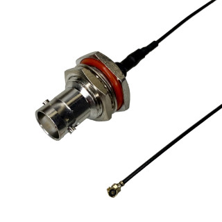 Pigtail MHF4 wtyk żeński - BNC gniazdo RF0.81 20cm