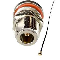 Pigtail MHF4 plug - N socket 0,81mm 15cm