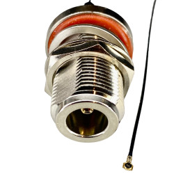 Pigtail MHF4 plug - N socket 0,81mm 15cm