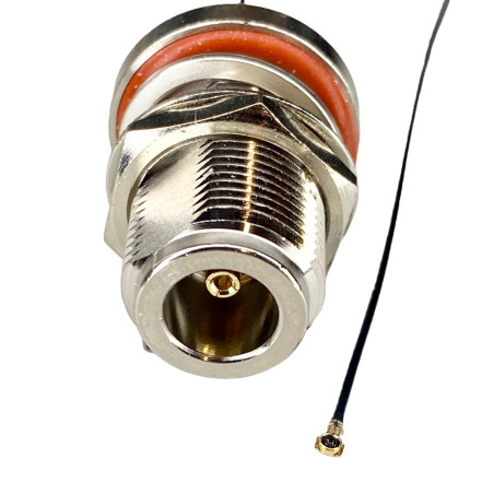 Pigtail MHF4 plug - N socket 0,81mm 40cm