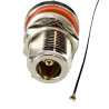 Pigtail MHF4 plug - N socket 0,81mm 100cm