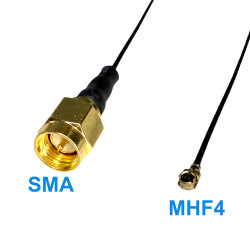 Pigtail MHF4 female SMA plug RF0.81 plug 10cm