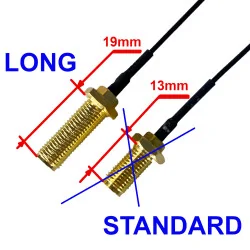 Pigtail MHF4 - SMA socket 0.81mm 5cm LONG