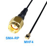 Pigtail MHF4 female plug SMA-RP plug 0.81mm 10cm