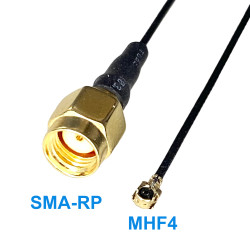 Pigtail MHF4 female plug SMA-RP plug 0.81mm 80cm