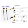 Pigtail MHF4 female plug SMA-RP socket 0.81 20cm