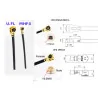 Pigtail MHF4 female plug SMA-RP socket 0.81 30cm