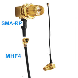 Pigtail MHF4 female plug SMA-RP socket 0.81 1 m
