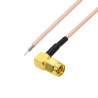 Pigtail SMA plug ANGLED 10cm RG178 - FOR SOLDERING