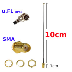 Pigtail uFL IPEX IPX - soclu SMA RF1.13 10cm