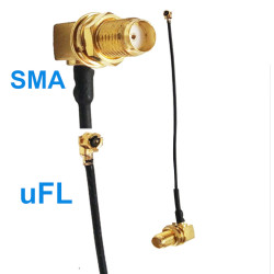 Pigtail uFL SMA zástrčka zásuvka RF1.13 15cm