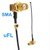 Pigtail uFL female plug SMA socket 1.13mm 15cm