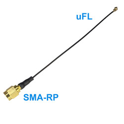 Pigtail uFL female plug SMA-RP plug 1.13mm 25cm