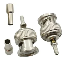 BNC plug to RG174 cable HQ crimp connector