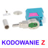 FAKRA socket for RG174 CODE-Z cable, ANGULAR