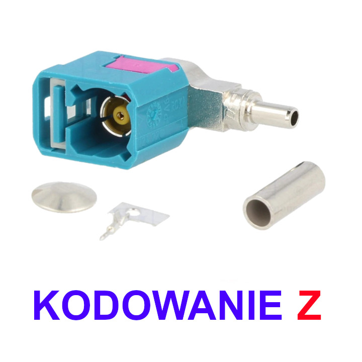 FAKRA cable socket RG316 CODE-Z ANGLED