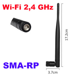 Antena WiFi 2.4GHz 6dBi DOOKÓLNA SMA-RP