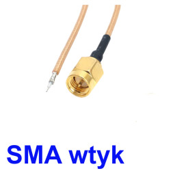 Pigtail SMA plug 10cm RG178 - FOR SOLDERING