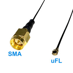 Pigtail uFL female plug SMA plug 1.13mm 10cm