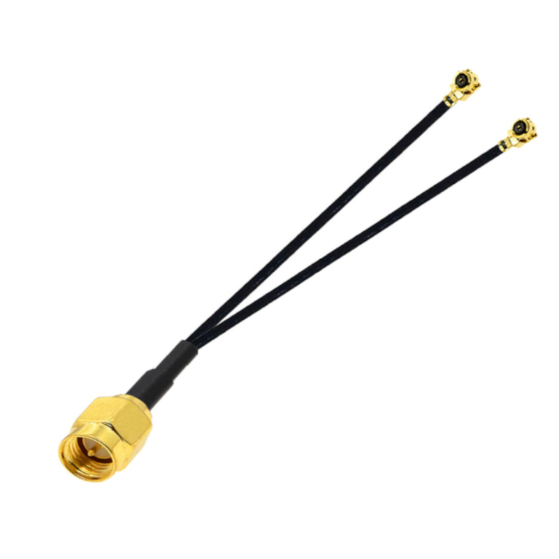 Pigtail TYPE Y 2x MHF4 - SMA plug RF0.81 30cm