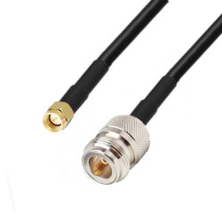 Antenna cable N - gn / SMA - wt LMR240 1m