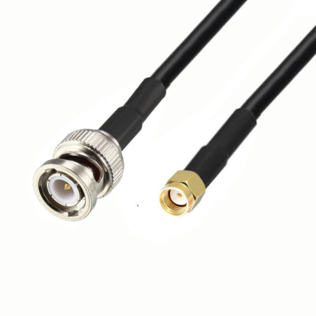 Antenna cable BNC plug / SMA RP plug H155 4m