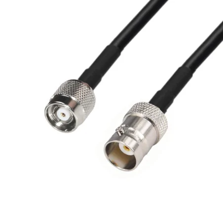 Kabel antenowy BNC gniazdo / TNC RP wtyk H155 1m