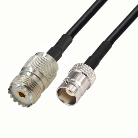 Cablu antenă mufa BNC / mufa UHF H155 1m