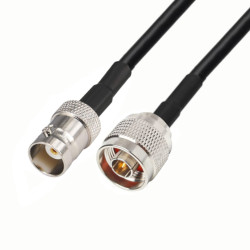 BNC antenna cable - gn / N - tue LMR240 2m