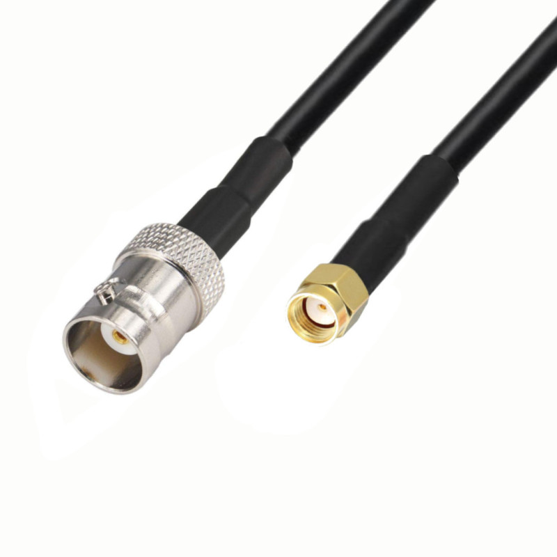 BNC - gn / SMA RP antenna cable - tue LMR240 5m