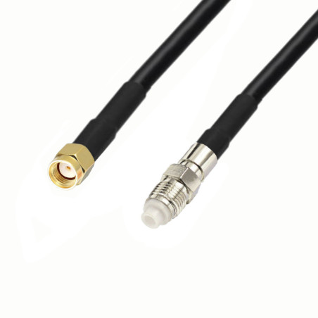 Antenna cable FME - gn / SMA RP - tue LMR240 1m