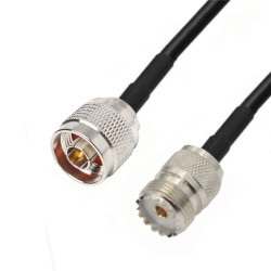 Antenna cable N - tue / UHF - gn LMR240 1m