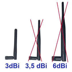 Antena WiFi 2.4GHz 3dBi DOOKÓLNA wtyk SMA