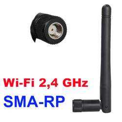 WiFi anténa 2,4GHz 3dBi všesměrová SMA-RP