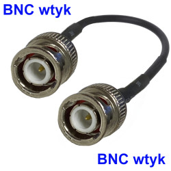 Pigtail BNC wtyk / BNC wtyk RG174 20cm