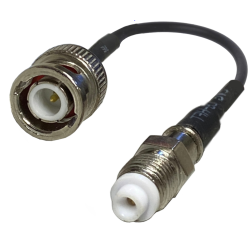 Pigtail BNC plug / FME socket RG174 20cm