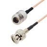 Pigtail BNC plug/N socket RG316 1m