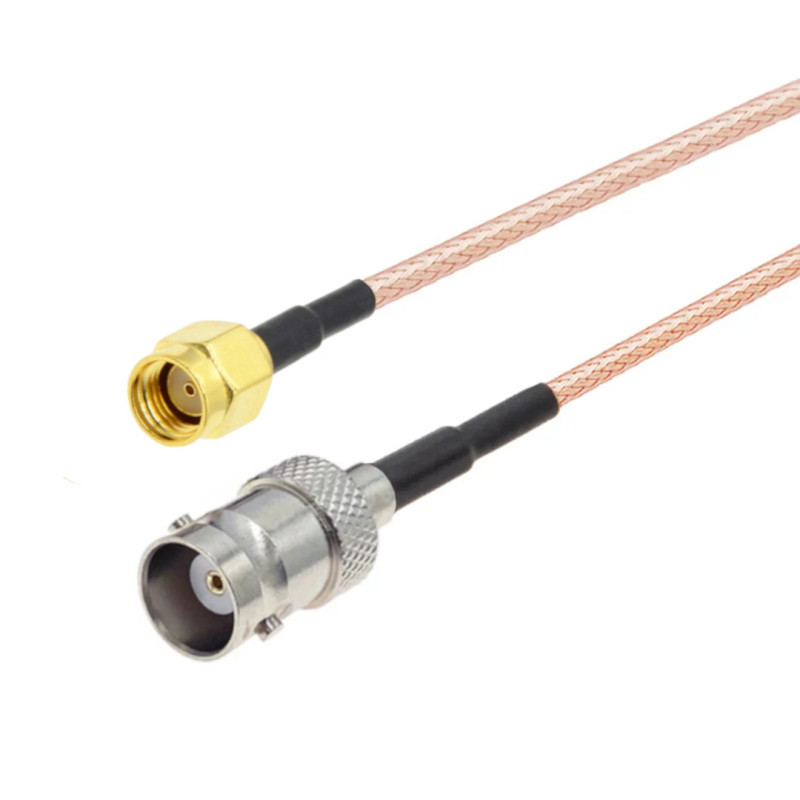 Pigtail BNC socket / SMA RP plug RG316 20cm