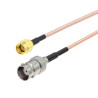 Pigtail BNC socket / SMA RP plug RG316 1m