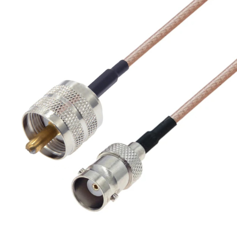 Pigtail BNC socket / UHF plug RG316 20cm