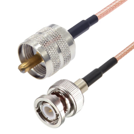 Pigtail BNC plug / UHF plug RG316 1m