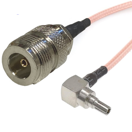 Pigtail CRC9 plug/N socket RG316 15cm