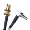 Pigtail CRC9 plug / SMA socket RG174 15cm