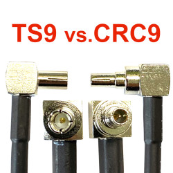 Pigtail CRC9 plug / SMA socket ANGLED 15cm RG174