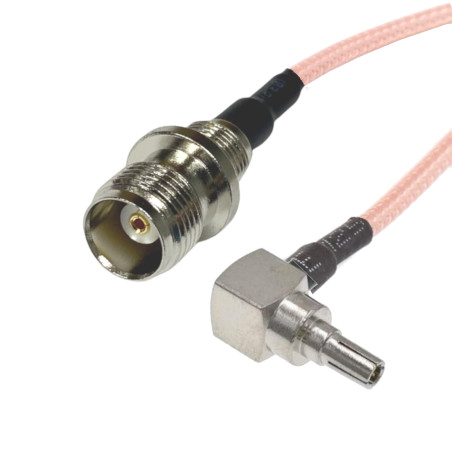Pigtail CRC9 plug / TNC socket RG316 15cm