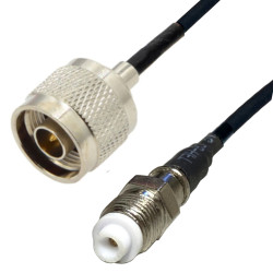 Pigtail FME socket / N plug 1m