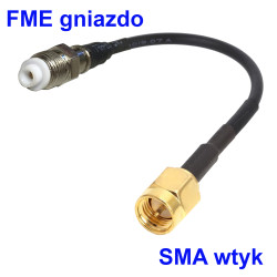 Pigtail FME socket / SMA plug 20cm