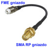 Pigtail FME socket / SMA-RP socket RG174 20cm