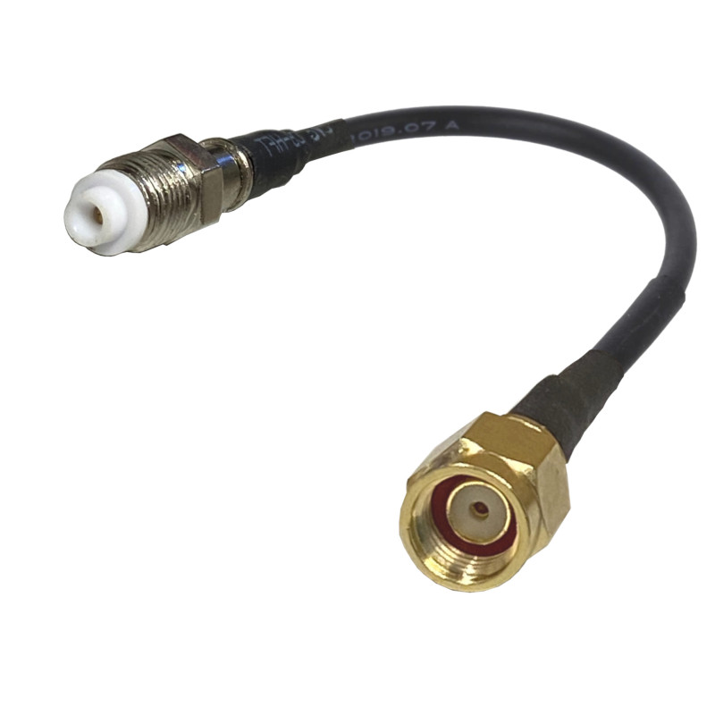 Pigtail FME socket / SMA-RP plug RG174 50 cm