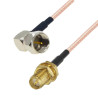 Pigtail F plug ANGLE / SMA RP socket RG316 3m